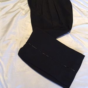 Black silk dress pants with black beads, running down outside seam Size 10P